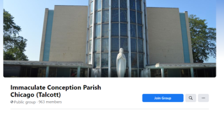 Immaculate Conception Parish Chicago (Talcott) Facebook