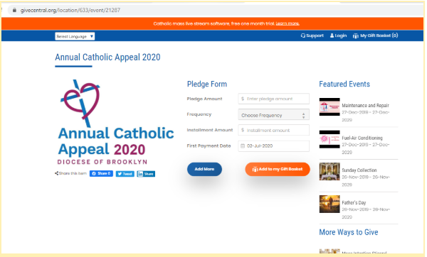 St Pancras Parish Annual Catholic Appeal 2020