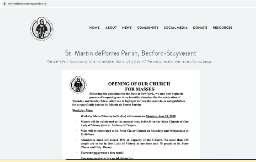 St. Martin dePorres (Brooklyn) Website