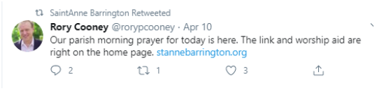 St Anne Barrington Twitter Comment