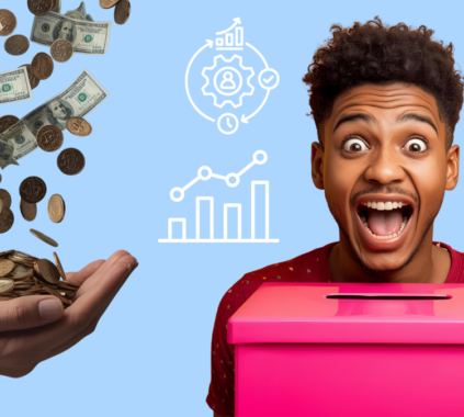 Visual guide on online fundraising, emphasizing the advantages and effectiveness of donor management software.