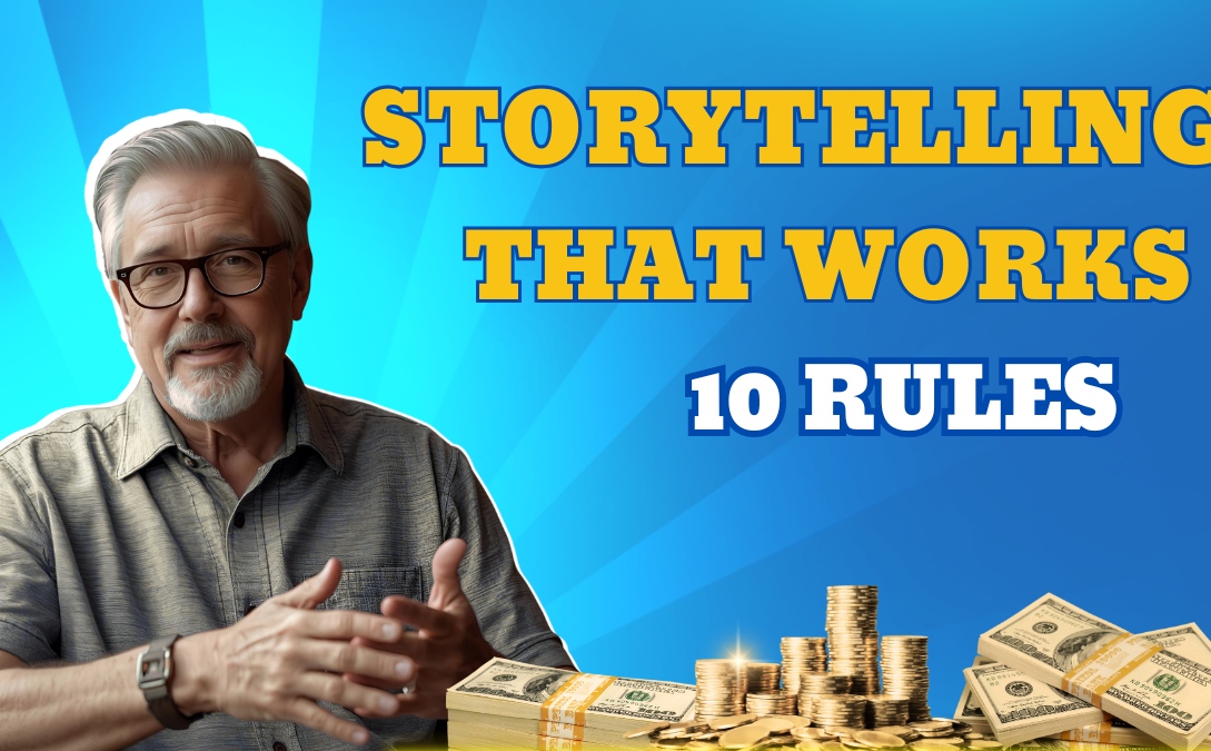 storytelling - GiveCentral Blog An elderly man with glasses holds stacks of money, illustrating "Storytelling secrets for donor engagement.