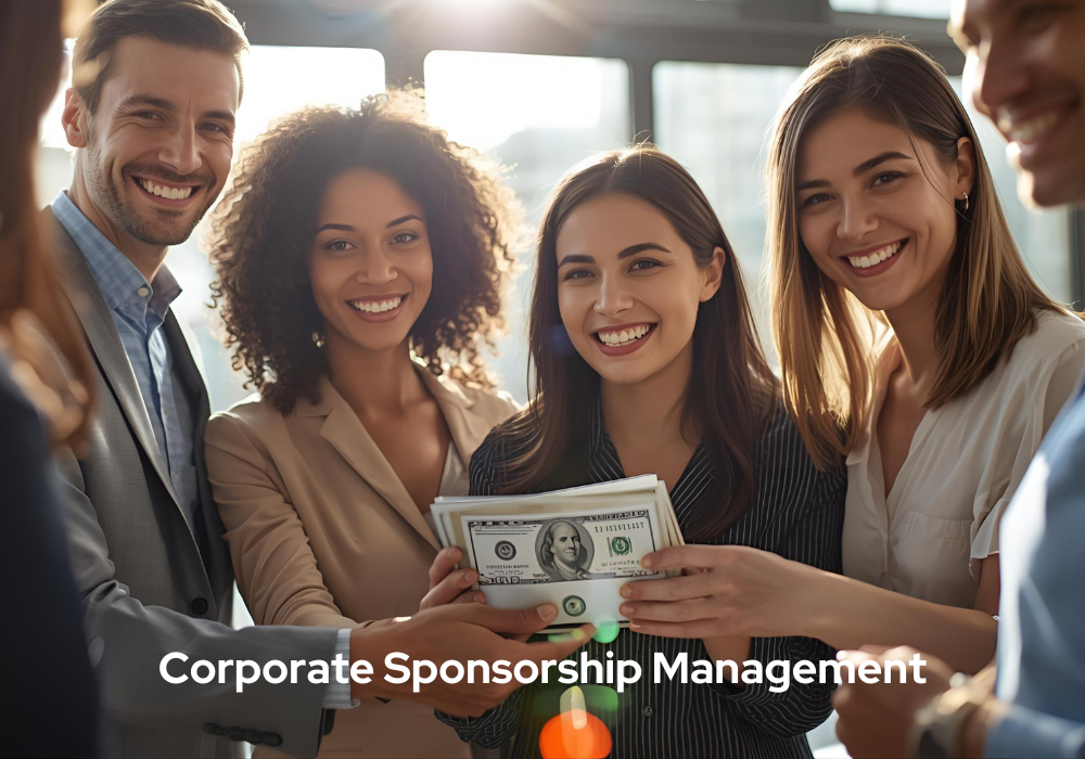 Visual representation of corporate sponsorship management, highlighting key elements of partnership development and oversight.