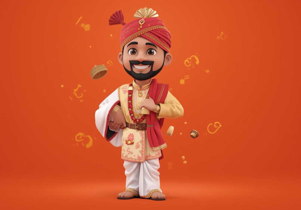 3d male mascot for a nonprofit organization in Rajasthani dress - GiveCentral Blog
